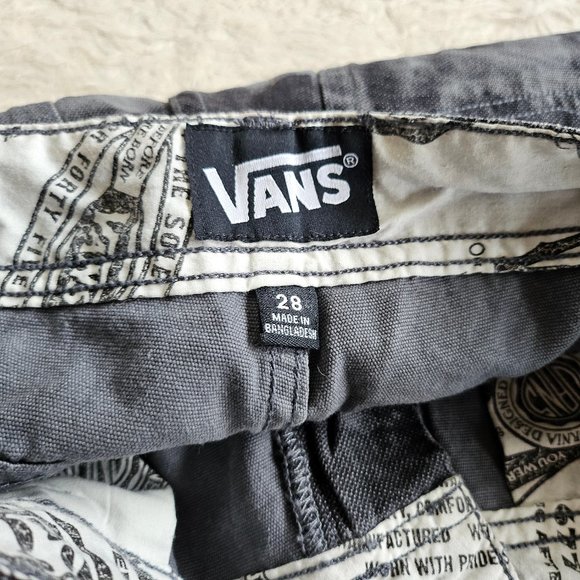 VANS Men's Black Thai Dye Cargo Shorts Size 28 - Picture 8 of 9